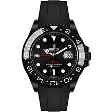 Black PVD Rolex GMT Master II Red Rubber Blaken Version 11427 - фото 13106