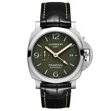 Panerai 2020 PAM1056 Luminor 1950 GMT Green Dial 44mm Automatic Stainless Watch 12666 - фото 14273
