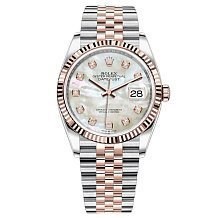 Rolex Datejust 36 White mother-of-pearl set with diamonds 126231 10510 - фото 14826