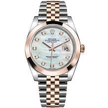 Rolex Datejust 41 126301 White mother-of-pearl set with diamonds 12980 - фото 14906