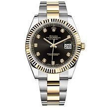Rolex Datejust 41 126333 Black set with diamonds Oyster Bracelet 11177 - фото 14935