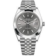 Rolex Datejust 41 Steel Smooth Bezel Jubilee 126300 Dark rhodium 11829 - фото 14960