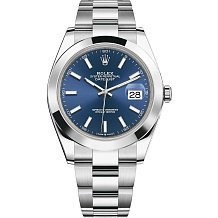 Rolex Datejust 41 Steel Smooth Bezel Oyster 126300 Blue 10147 - фото 14962