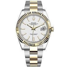 Rolex Datejust 41 Yellow Rolesor Oyster 126333 White Oyster Bracelet 13069 - фото 14970