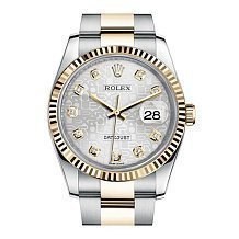 Rolex Datejust Lady Steel Yellow Gold 36mm 116233-Silver-Jubilee-Diamond-Oyster 23168 12216 - фото 15143