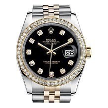 Rolex Datejust Lady Steel Yellow Gold 36mm 116243-Black-Dial-Diamond-Jubilee 21655 11367 - фото 15147