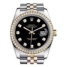 Rolex Datejust Lady Steel Yellow Gold 36mm 116243-Black-Dial-Diamond-Jubilee 21655 11870 - фото 15148
