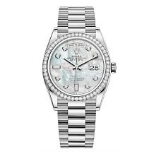 Rolex Day Date Ladies White mother-of-pearl set with diamonds 128349RBR 10602 - фото 15202