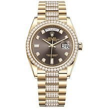 Rolex Day-Date 36 Yellow gold Bezel set with diamond President Bracelet 128348rbr-0007 13032 - фото 15216