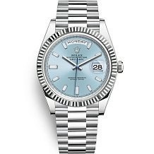 Rolex Day-Date 40 mm Platinum Fluted bezel President bracelet 228236-0006 10385 - фото 15254
