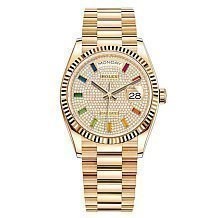 Rolex Day-Date Ladies Diamond-paved 10 baguette rainbow sapphires 128238 11514 - фото 15335