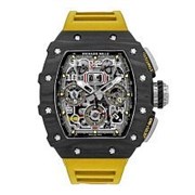 Richard Mille RM 011 Automatic Flyback Chronograph Carbon on Yellow Rubber Strap 11337