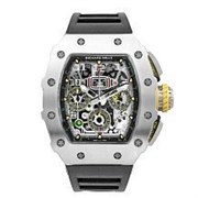 Richard Mille RM 011 Automatic Flyback Chronograph in Titanium on Black Rubber 11597