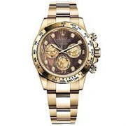 Rolex Cosmograph Daytona Yellow Gold 116508 Black mother-of-pearl set with diamonds 10810