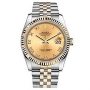 Rolex Datejust 36 Champagne Roman numerals 116233 12909