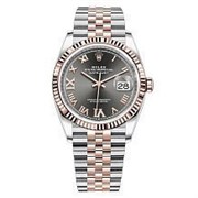 Rolex Datejust 36 Dark rhodium set with diamonds 126231 12554