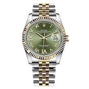 Rolex Datejust 36 Olive green set with diamonds Jubilee 126233 12582