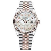 Rolex Datejust 36 White mother-of-pearl set with diamonds 126231 12852