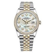 Rolex Datejust 36 White mother-of-pearl set with diamonds 126283RBR 11414