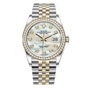 Rolex Datejust 36 White mother-of-pearl set with diamonds 126283RBR 12834