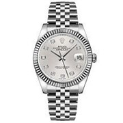 Rolex Datejust 36 White Rolesor 116234 Silver set with diamonds Jubilee Bracelet 12508