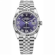 Rolex Datejust 36 White Rolesor Bezel Jubilee Bracelet 126284RBR-0013 12344