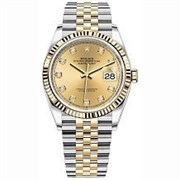 Rolex Datejust 36 Yellow Rolesor Fluted Bezel Jubilee 126233 11903