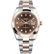 Rolex Datejust 41 126301 Chocolate set with diamonds Oyster Bracelet 10506