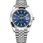 Rolex Datejust 41 Steel Smooth Bezel Jubilee 126300 Blue 10662