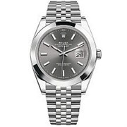 Rolex Datejust 41 Steel Smooth Bezel Jubilee 126300 Dark rhodium 11829