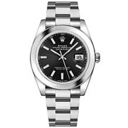 Rolex Datejust 41 Steel Smooth Bezel Oyster 126300 Black 12462