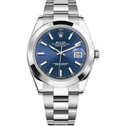 Rolex Datejust 41 Steel Smooth Bezel Oyster 126300 Blue 10147