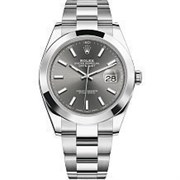 Rolex Datejust 41 Steel Smooth Bezel Oyster 126300 Dark rhodium 10928