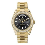 Rolex Day-Date II Black set with diamonds 228348RBR 11039