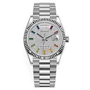 Rolex Day-Date Ladies Diamond-paved rainbow sapphires 128239 11798