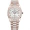 Rolex Day-Date 36 Everose gold Bezel set with diamond President Bracelet 128345rbr-0030 12665 - фото 15206