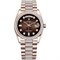 Rolex Day-Date 36 Everose gold Bezel set with diamond President Bracelet 128345rbr-0041 12577 - фото 15207